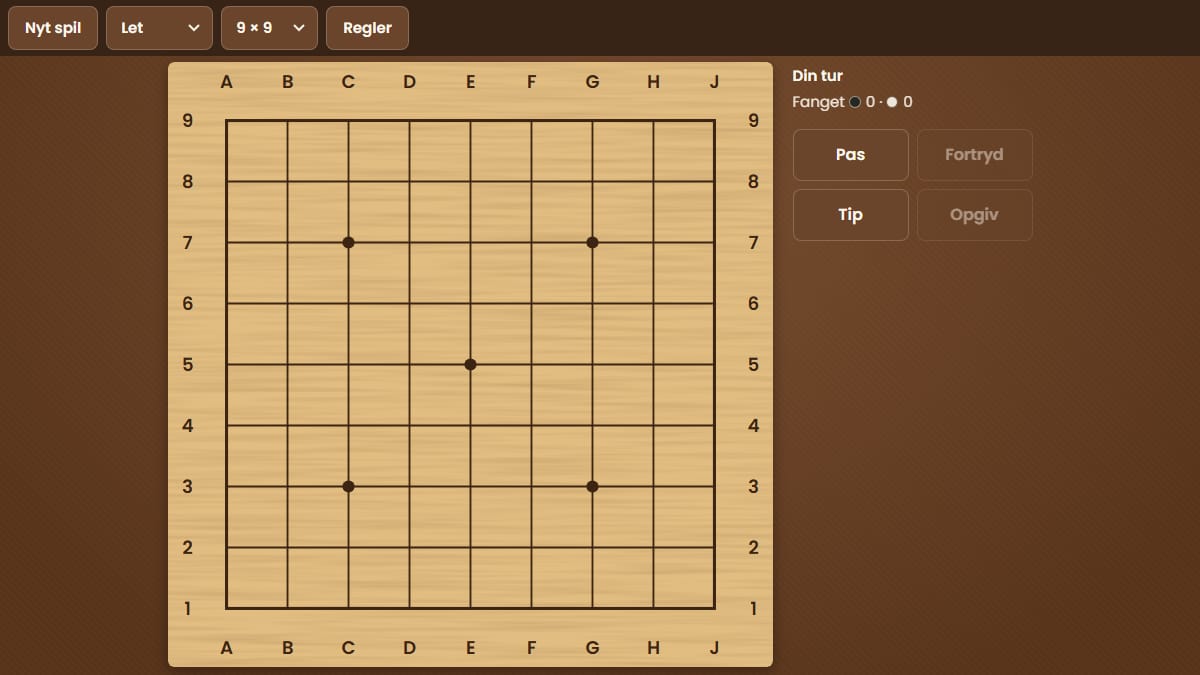 Skærmbillede af Go i gang på 7kabale-gratis.dk