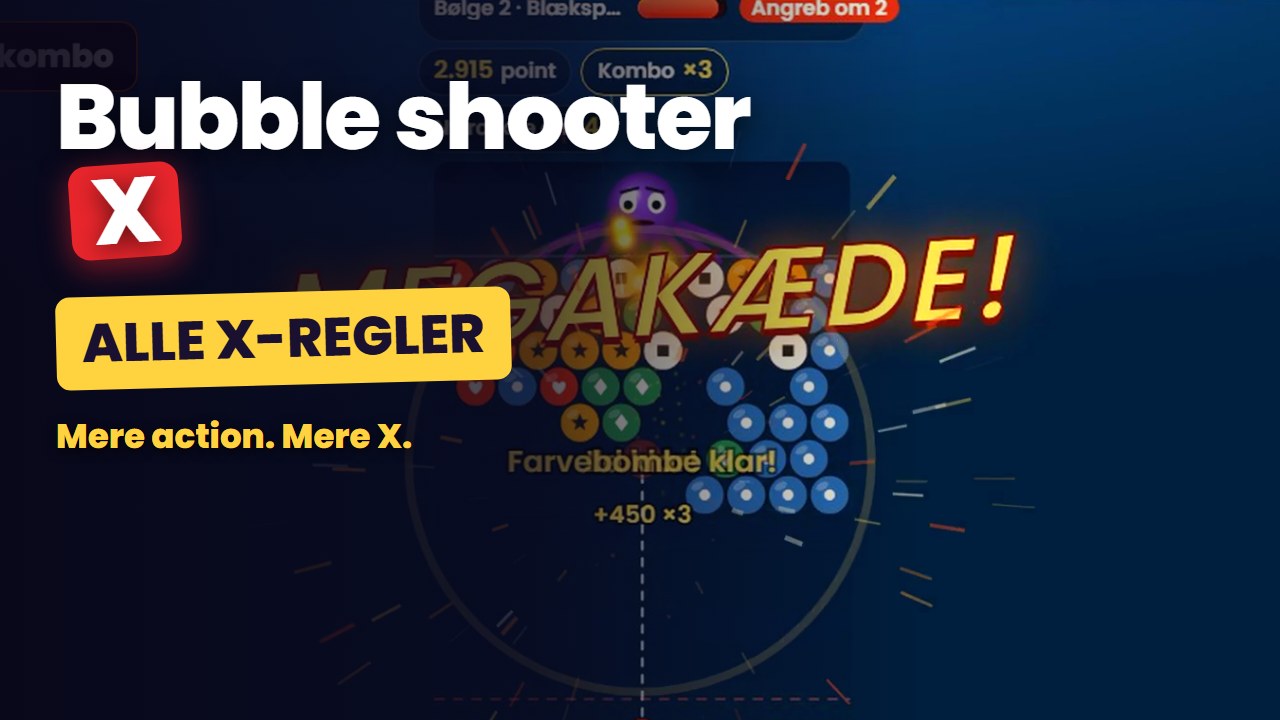 Bubble shooter X: boss, megakæder, bombe, farvebombe og ild