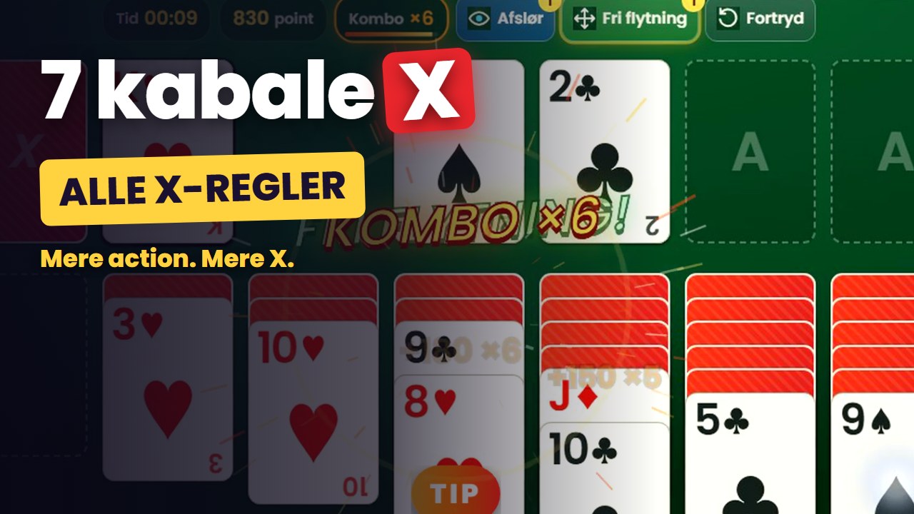 7 kabale X: kombo, Afslør, fri flytning og fyrværkeri